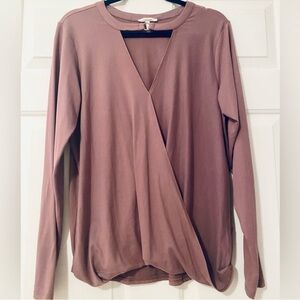 Maurices Lavender Long Sleeve Blouse